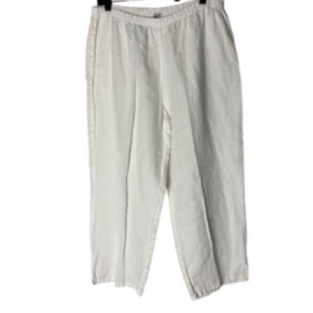 Heaven Linen Pull On‎ Elastic Waist Wide Leg Pants
